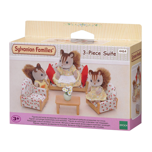 3pc Sylvanian Families Suite Couch/Table Kids Miniature Toy Play Set 3+