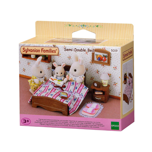 Sylvanian Families Semi-Double Bed Kids Miniature Toy 3+