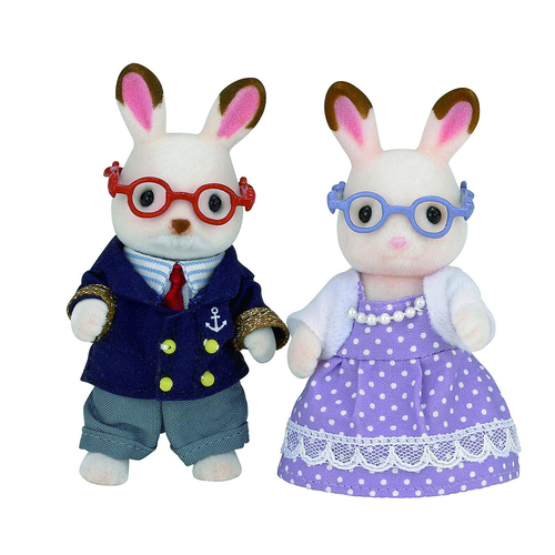 Sylvanian Families Chocolate Rabbit Grandparents Kids Miniature Toy 3y+