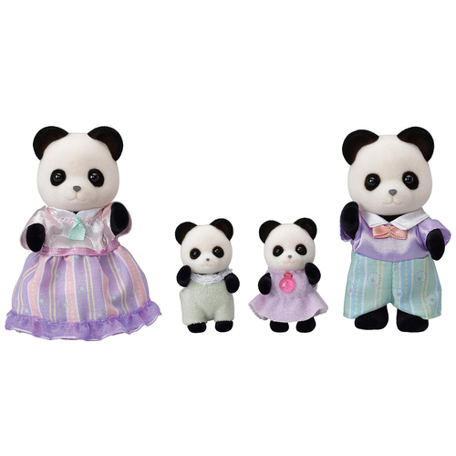 4pc Sylvanian Families Pookie Panda Family Kids Miniature Toy 3y+