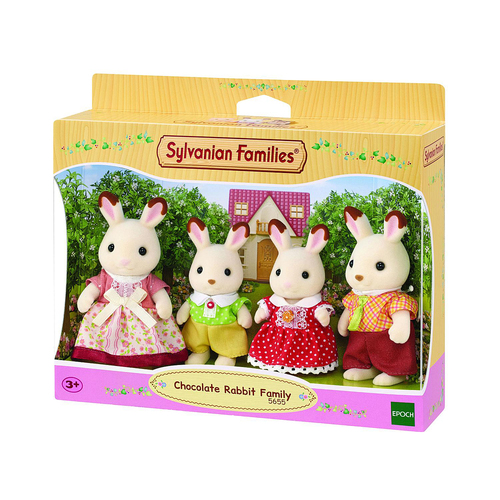 4pc Sylvanian Families Chocolate Rabbit Family Kids Miniature Toy 3y+