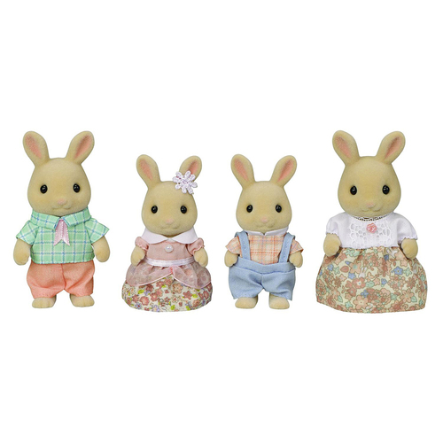 4pc Sylvanian Families Milk Rabbit Family Kids Miniature Toy 3y+