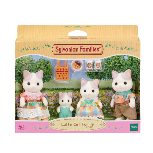 8pc Sylvanian Families Latte Cat Family Kids Miniature Toy 3y+