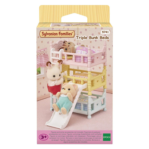 10pc Sylvanian Families Triple Bunk Beds Kids Toy 3+