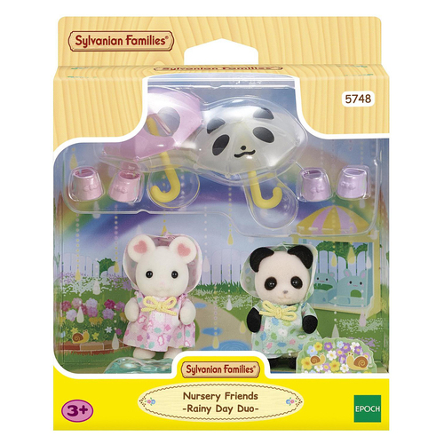 9pc Sylvanian Families Nursery Friends Rainy Day Duo Kids Toy Set 3y+