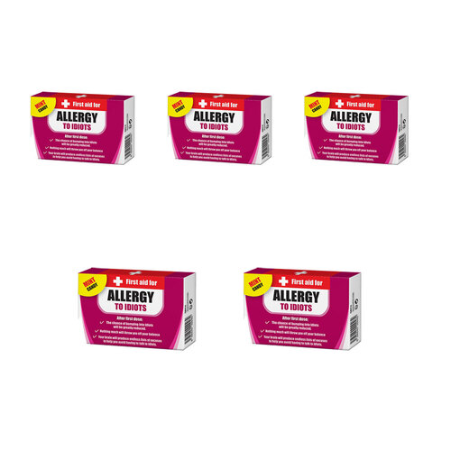 5PK Sweet First Aid Allergy to Idiots Mints Breath Candy 9x6cm