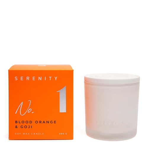 Serenity Numbered Core 300g Scented Soy Wax Candle - Blood Orange & Goji