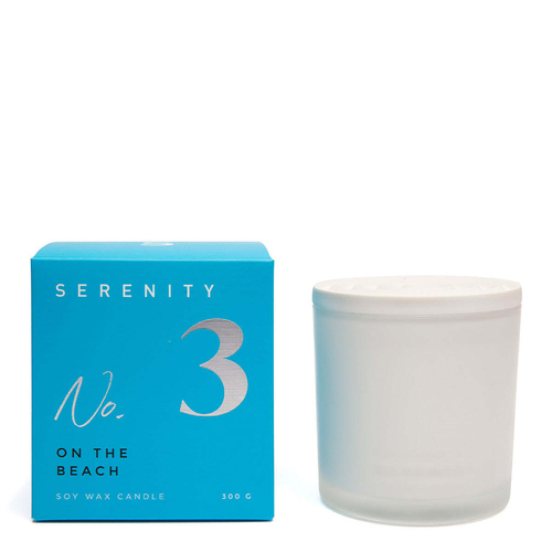 Serenity Numbered Core 300g Scented Soy Wax Candle - On the Beach