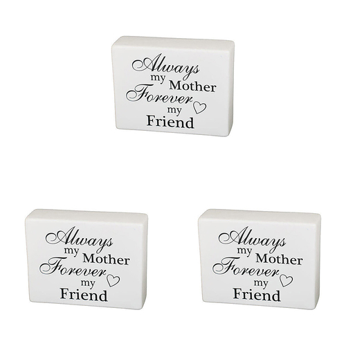 3PK LVD Ceramic Sign Mother Friend Decorative Home/Lounge Decor Ornament