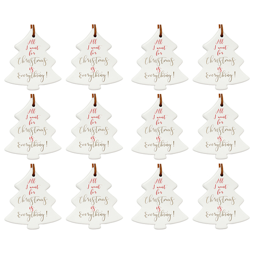 12PK LVD Hang Tree Xmas Everything Decorative Sculpture Home/Lounge Decor