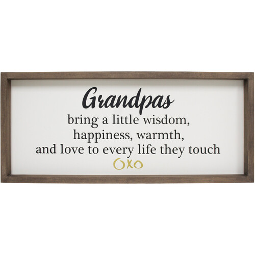 LVD MDF 48cm Grandpa Wisdom Sign Grandfathers Hanging/Desk Plaque