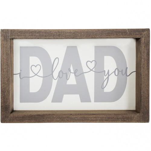 LVD MDF 20cm Dad Love You Sign Father's Day Hanging/Desk Plaque