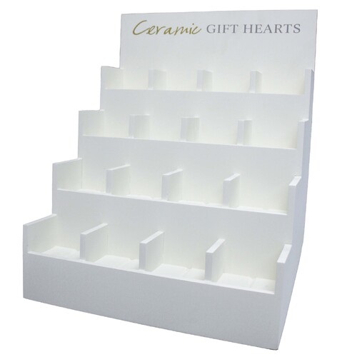 LVD MDF Display Box Divider For Ceramic Hearts 36x40cm - Neutral