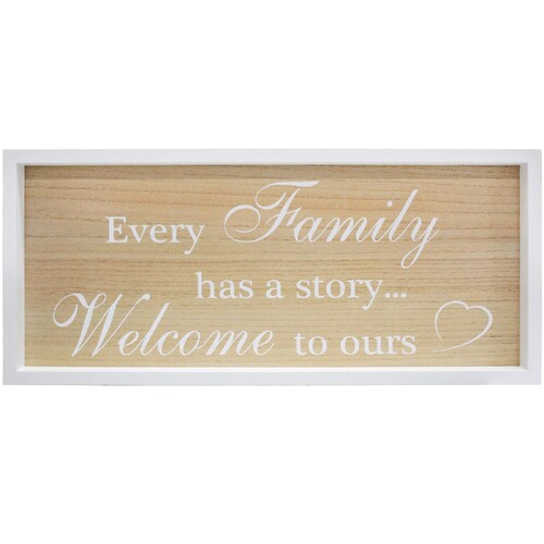 LVD 21cm MDF Family Sign Wall/Door Hanging Shelf Display