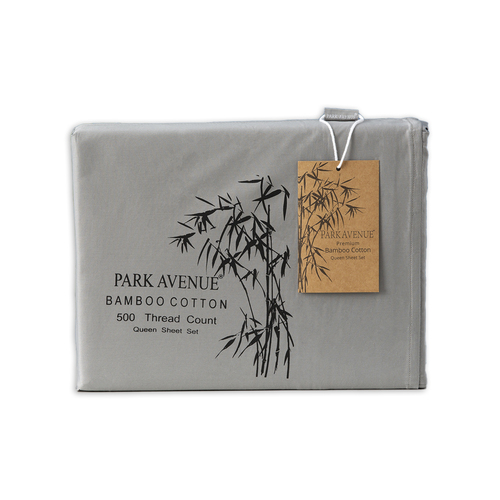 Park Avenue 500TC Bamboo Cotton Sheet Set Super King Charcoal