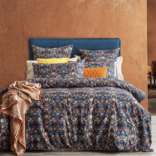 Renee Taylor Reversible 300TC Cotton Double Bed Quilt Cover Set Blackthorn