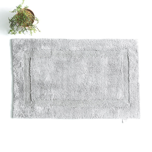 Renee Taylor Soho 80cm Cotton Bath Mat Reversible Granite