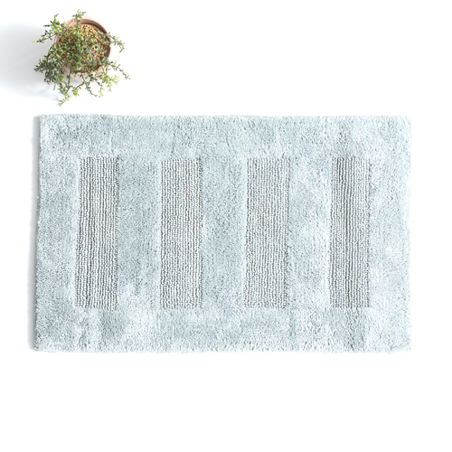 Renee Taylor Retreat 80cm Cotton Bath Mat Reversible Silver