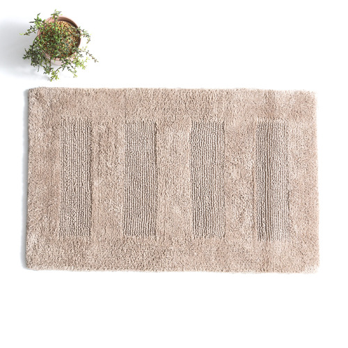 Renee Taylor Retreat 80cm Cotton Bath Mat Reversible Mocha