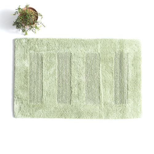 Renee Taylor Retreat 80cm Cotton Bath Mat Reversible Khaki