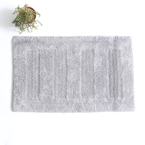 Renee Taylor Retreat 80cm Cotton Bath Mat Reversible Granite