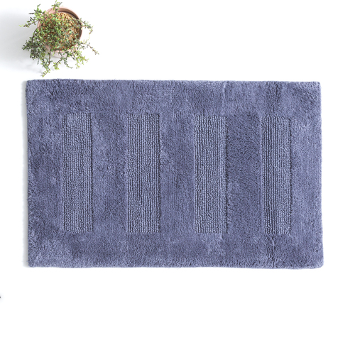 Renee Taylor Retreat 80cm Cotton Bath Mat Reversible Blue