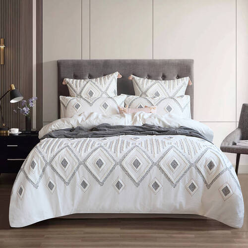 Renee Taylor Zuma Stone Washed Tufted Euro Pillowcase 65x65cm