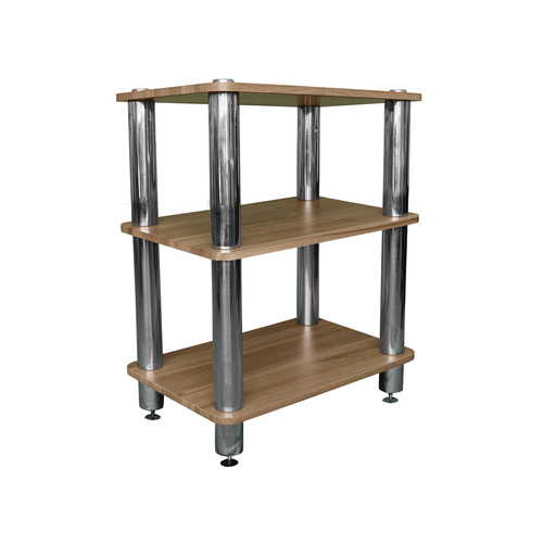 Silcron Steelseries 3 Shelf Hi-Fi Rack - Timber 70cm