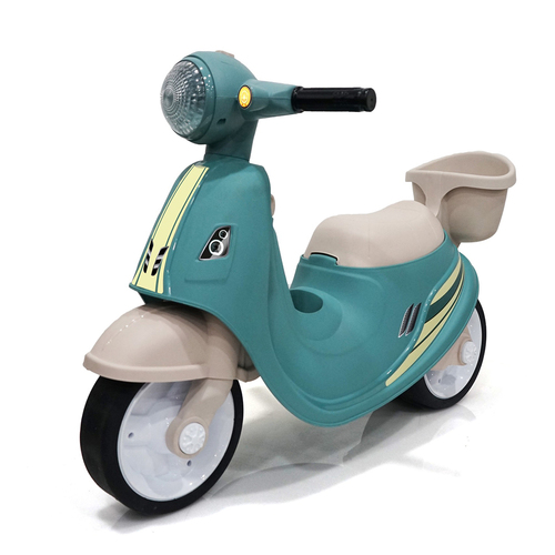 Volta Foot To Floor Balance Medium Size Push Scooter Green 3+