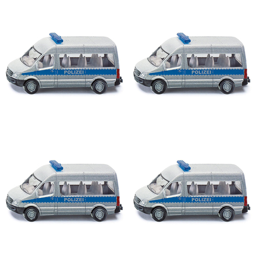 4PK Siku 0804 Police Van Diecast 82mm Vehicle Toy 3y+