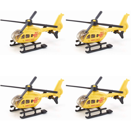 4PK Siku 0856 Air Ambulance Helicopter 74mm Vehicle Kids/Children Toy 3y+