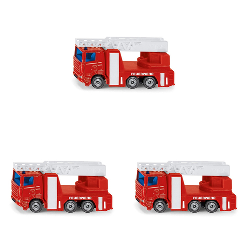 3PK Siku Mercedes Benz Fire Engine Truck 84mm Vehicle Kids Toy 3y+