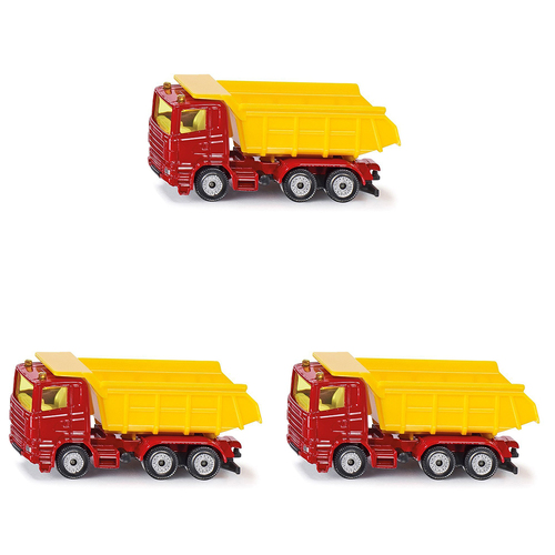 3PK Siku 1075 Truck w/ Dump Body Diecast 83mm Vehicle Kids Toy 3y+