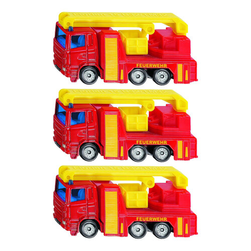 3PK Siku Firefighter Elevating Rescue Platform Diecast Vehicle 120mm Red 3y+