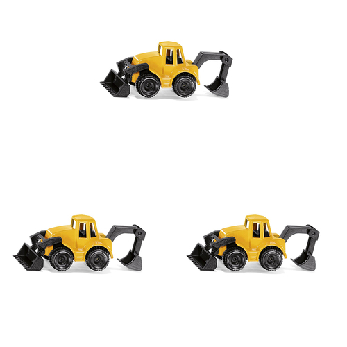 3PK Siku Backhoe Loader Construction Diecast Vehicle 86mm Toy 3y+