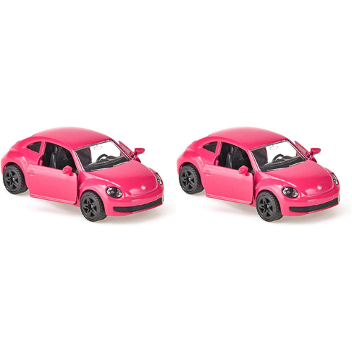 2PK Siku Volkswagen Pink Beetle Diecast Metal 78mm Kids Toy Car 3y+