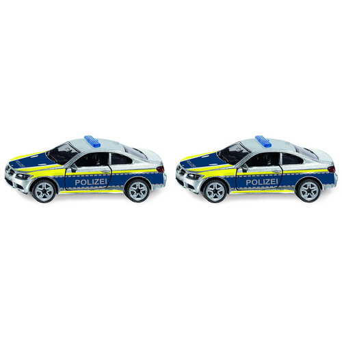 2PK Siku BMW M3 Coupe Police Diecast Metal Toy Kids Car 3y+