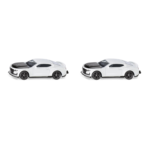 2PK Siku Chevrolet Camaro Diecast Vehicle 85mm Toy White 3y+