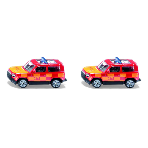 2PK Siku Land Rover Defender Fire Diecast Vehicle 78mm Toy 3y+