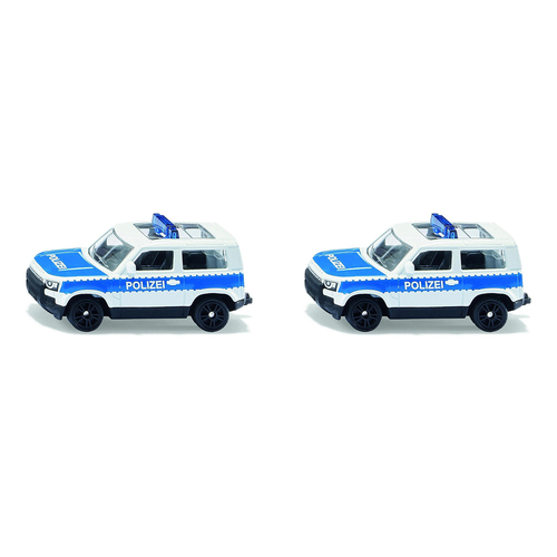 2PK Siku 1569 Land Rover Defender Federal Police Car 78mm Diecast Vehicle 3y+