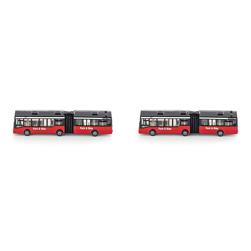 2PK Siku Man Hinged Articulated Bus Diecast 160mm Toy 3y+