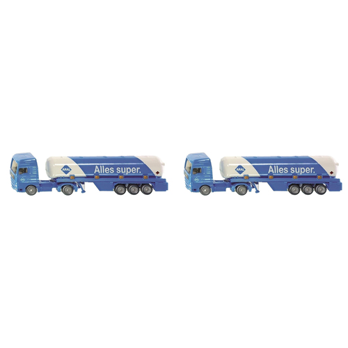 2PK Siku 1626 Blue Tanker w/ Trailer Diecast 171mm Toy 3y+ 1:87 Scale