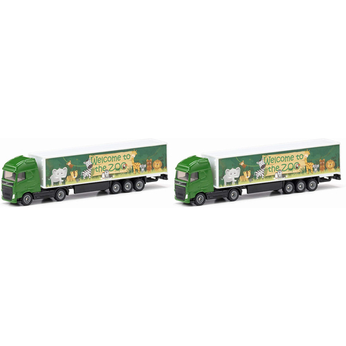 2PK Siku 1627 Articulated Man Truck & Bus AG Trailer Diecast 189mm Toy 3y+ 1:87 Scale