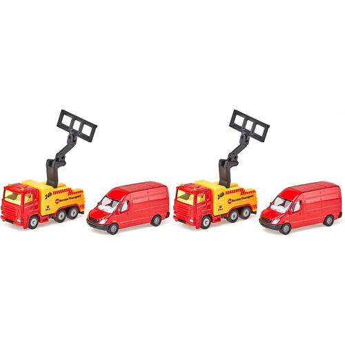 2PK Siku 1667 Breakdown Recovery Unit Truck w/ Van 178mm Kids Toy 3y+