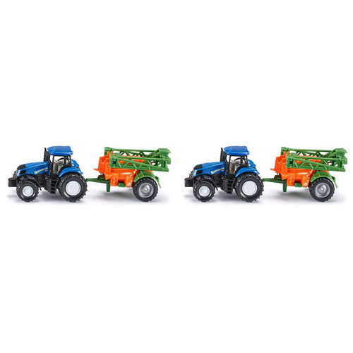 2PK Siku 1668 New Holland Tractor w/ Crop Sprayer 147mm Kids Toy 3y+