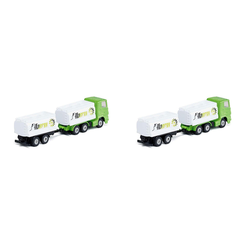 2PK Siku 1:87 Scale Diecast Truck w/ Tank Kids 152mm Toy Green 3y+