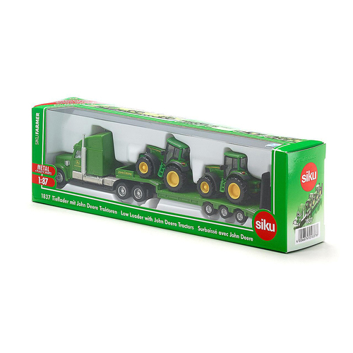 Siku 1:87 Scale Diecast John Deere Low Loader Kids 225mm Toy Green 3y+