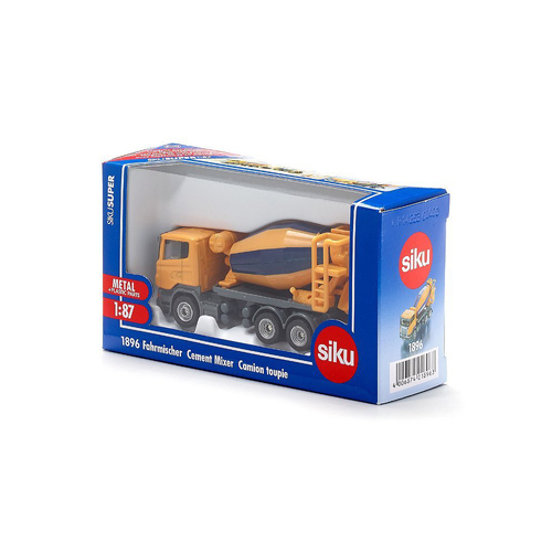 Siku 1:87 Scale Diecast Cement Mixer Kids 103mm Toy Yellow 3y+