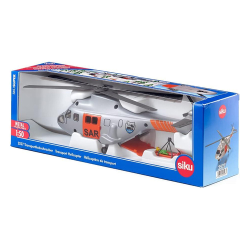 Siku 1:50 Scale Diecast Transporter Helicopter Kids 368mm Toy Grey 3y+