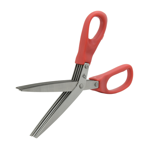 Spear & Jackson 5-Pair Blades Herb Scissor Plastic Handle - Red